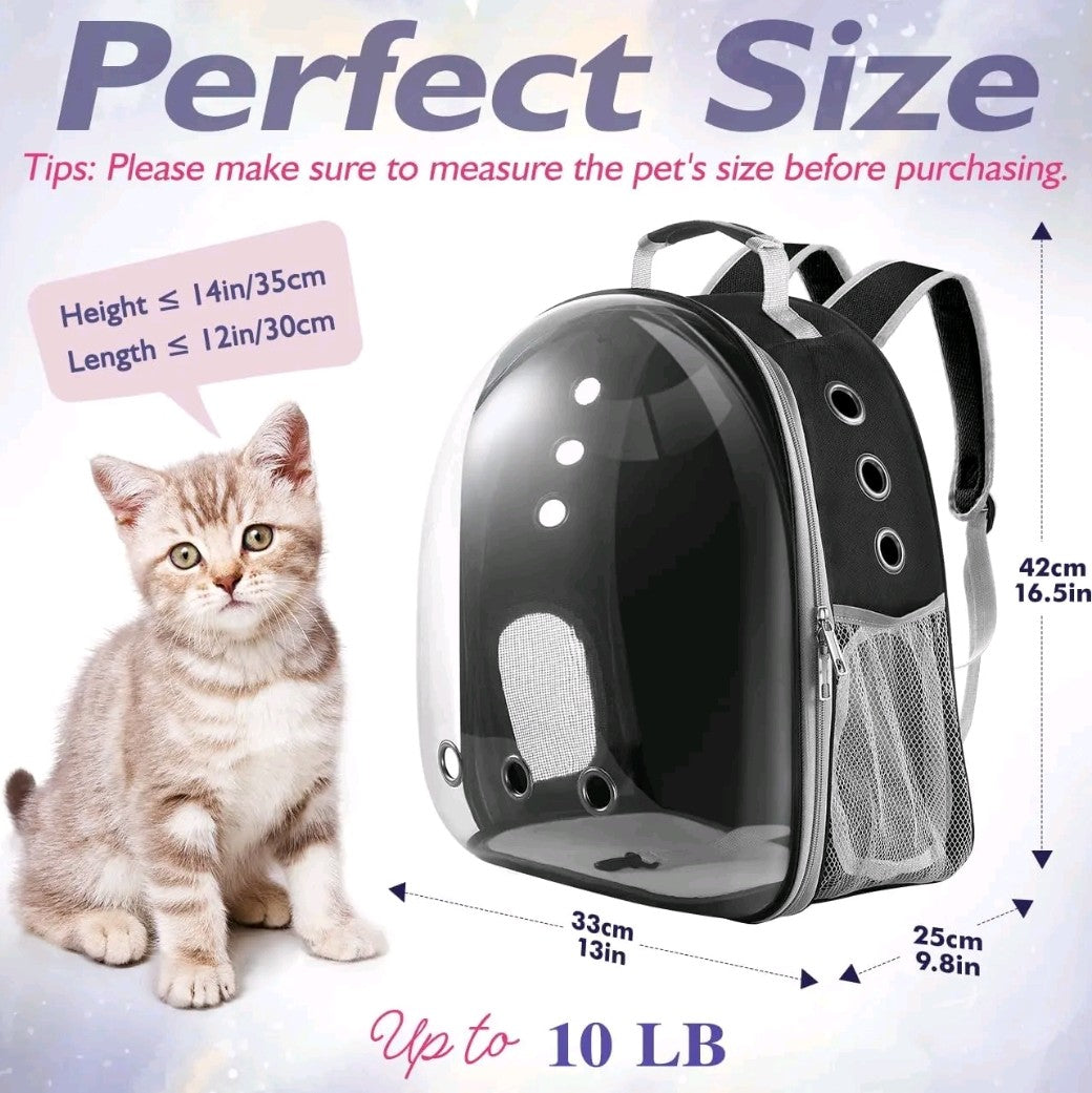 Cat Backpack Carrier – Airline Approved Pet Carrier for Cats & Small Dogs, Ventilated Travel Backpack for Hiking, Camping & Outdoor Adventures