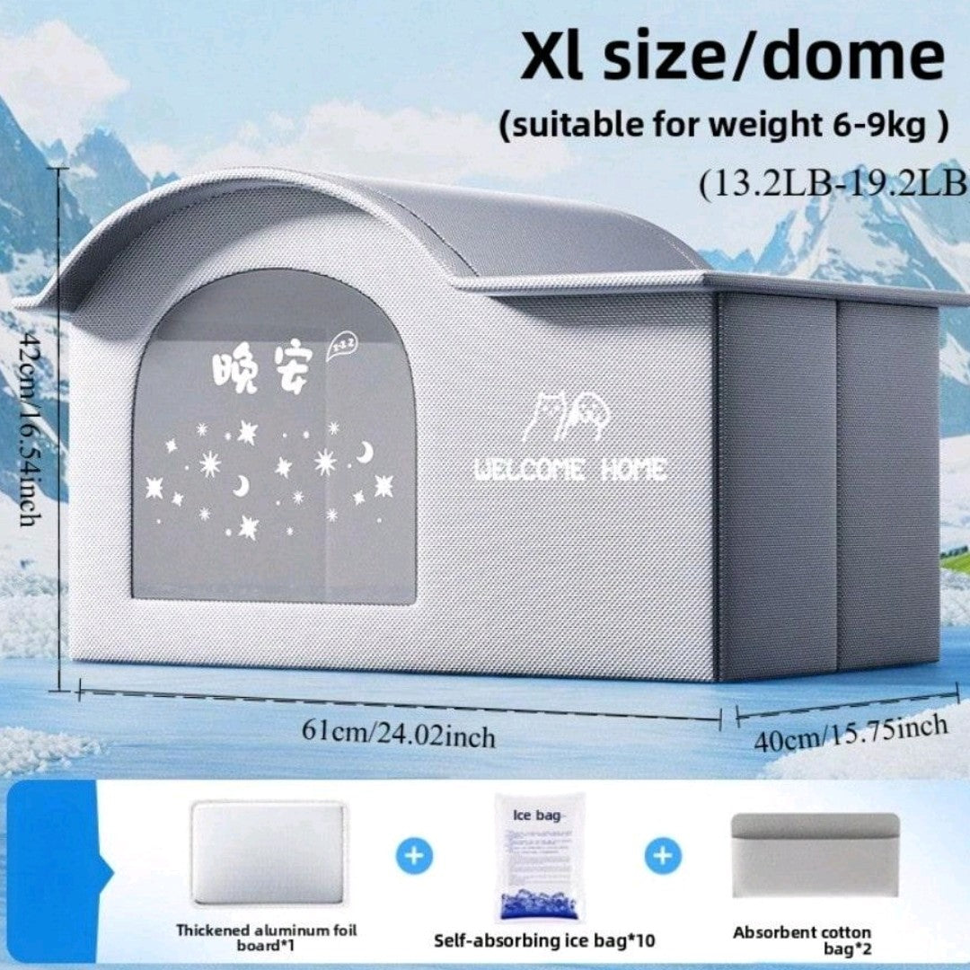 All-Season Small Pet House – Cooling & Warming Bed for Cats and Small Dogs, Cozy Air-Conditioned Nest for Summer & Winter