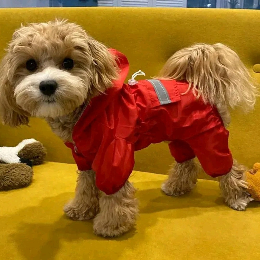 Reflective Pet Dog Raincoat – Waterproof Hooded Jacket for Small to Medium Dogs & Cats, Outdoor Pet Rainwear Apparel