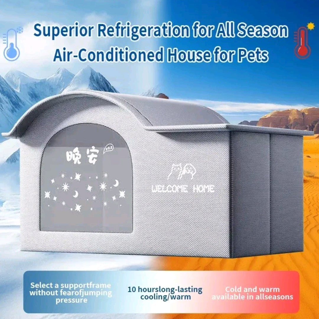 All-Season Small Pet House – Cooling & Warming Bed for Cats and Small Dogs, Cozy Air-Conditioned Nest for Summer & Winter