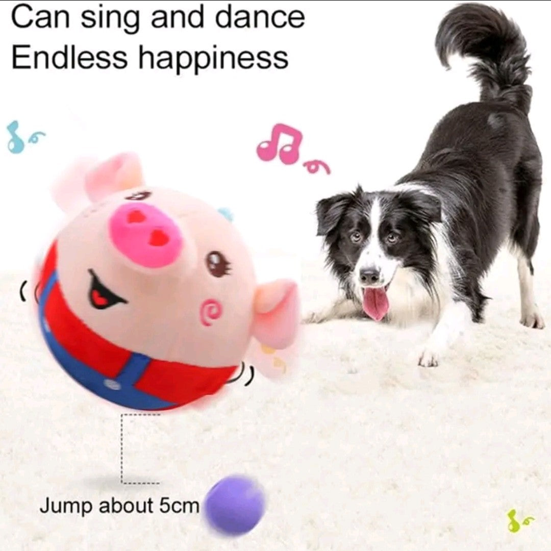 EVERBETTERUS Smart Moving Plush Toy – USB Rechargeable Interactive Cartoon Pig with 120 Sounds, Washable Electronic Squeaky Toy for Dogs & Kids