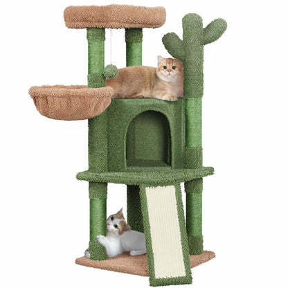 Yaheetech 23.5" 2-Level Cat Tree Tower with Wide Perch & Scratching Posts – Cozy Condo for Cats