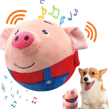 EVERBETTERUS Smart Moving Plush Toy – USB Rechargeable Interactive Cartoon Pig with 120 Sounds, Washable Electronic Squeaky Toy for Dogs & Kids