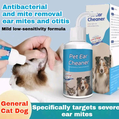 Ear Cleaner Drops for Cats & Dogs – Otic Infection Treatment & Itch Relief, Wax Remover for All Pets