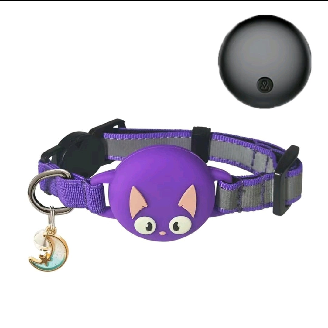 Waterproof GPS Cat Collar – Reflective Fish Design, Hidden Tracker & Lightweight Fit for Kittens
