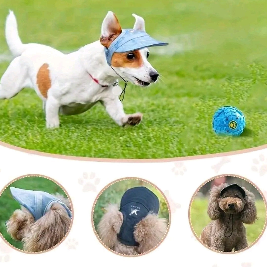 Adjustable Waterproof Pet Visor – UV Protection Hat with Elastic Strap for Small, Medium & Large Dogs, Outdoor Sun Cap