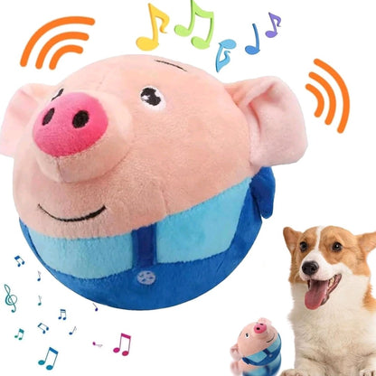 EVERBETTERUS Smart Moving Plush Toy – USB Rechargeable Interactive Cartoon Pig with 120 Sounds, Washable Electronic Squeaky Toy for Dogs & Kids