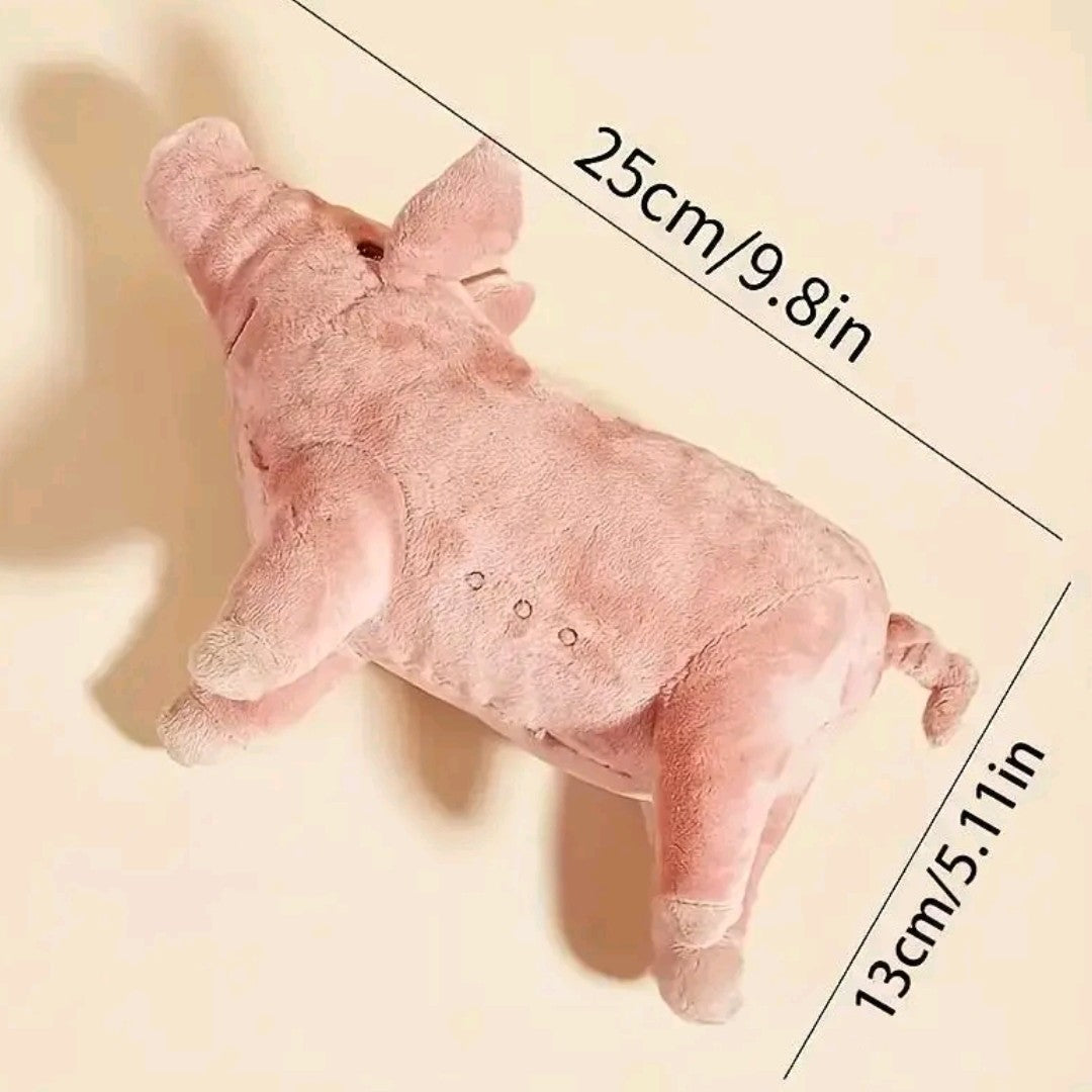 Cute Pig Plush Pet Toy – Bite-Resistant Interactive Chew Toy for Dogs & Cats, Soft Squeaky Animal Toy for Small to Medium Pets