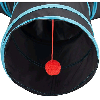 Tempcore 3-Way Collapsible Cat Tunnel – Interactive Peek Hole & Toy Ball for Indoor Cats, Kittens, Puppies & Rabbits