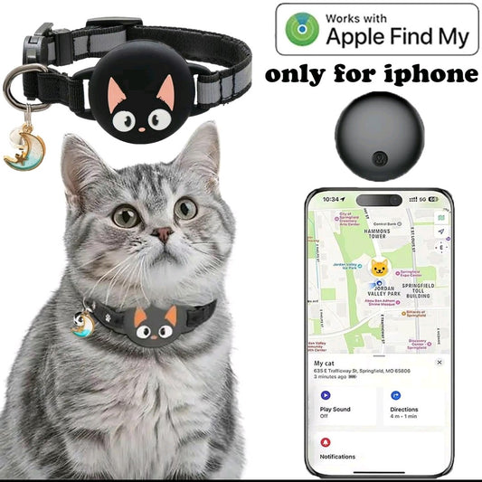 Waterproof GPS Cat Collar – Reflective Fish Design, Hidden Tracker & Lightweight Fit for Kittens