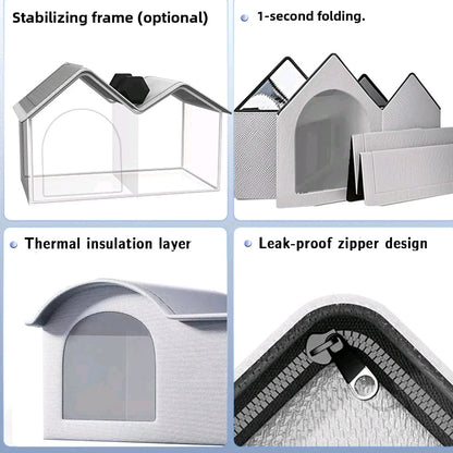 All-Season Small Pet House – Cooling & Warming Bed for Cats and Small Dogs, Cozy Air-Conditioned Nest for Summer & Winter