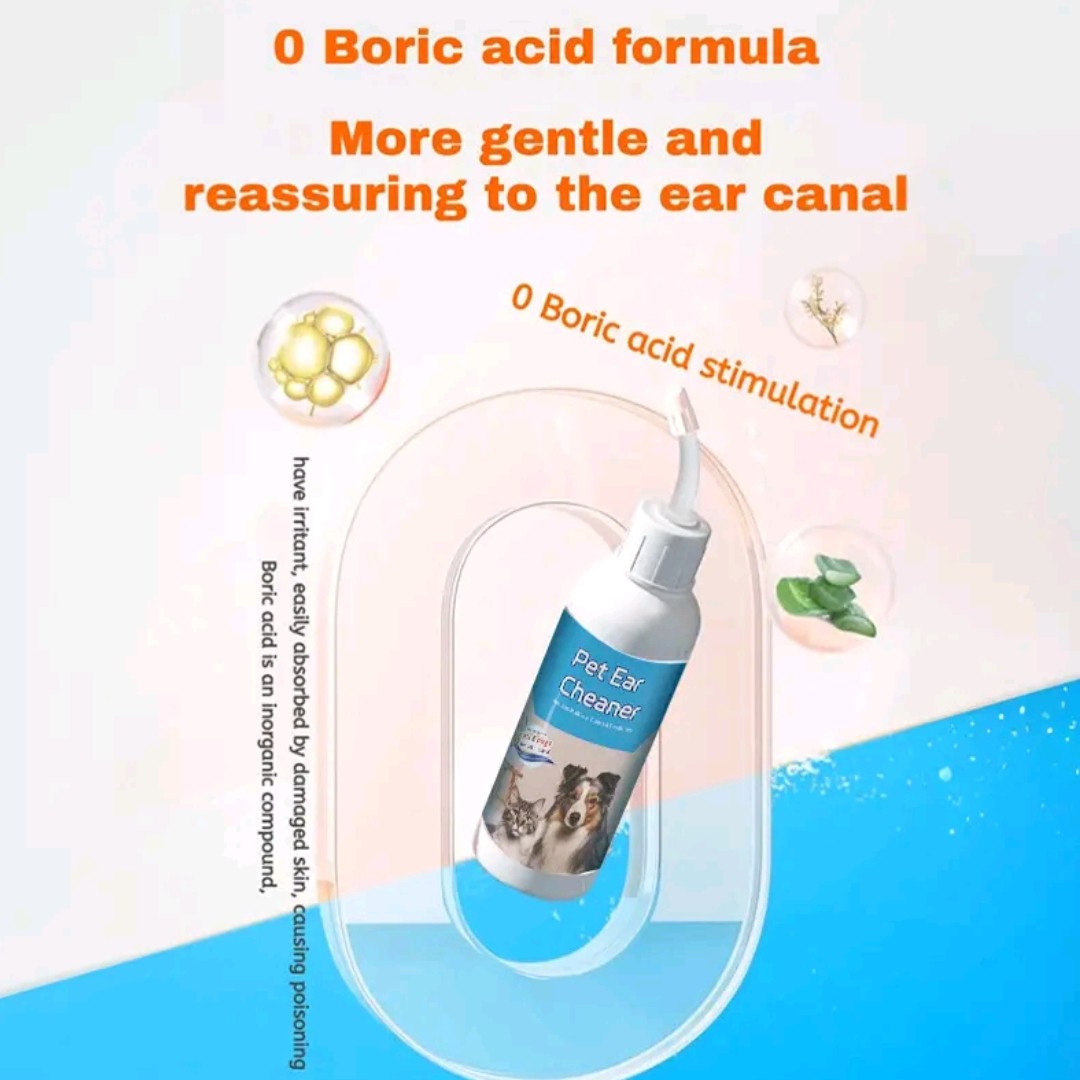 Ear Cleaner Drops for Cats & Dogs – Otic Infection Treatment & Itch Relief, Wax Remover for All Pets