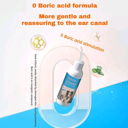 Ear Cleaner Drops for Cats & Dogs – Otic Infection Treatment & Itch Relief, Wax Remover for All Pets