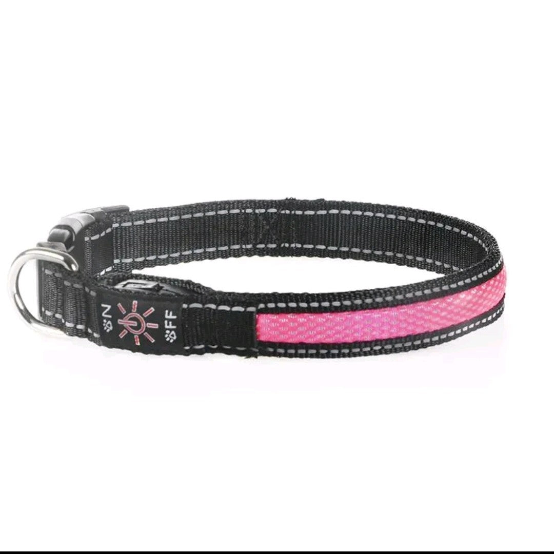 Rechargeable LED AirTag Dog Collar – Smart GPS Tracker for Apple Find My, Built-in QR Tag & Light-Up Design