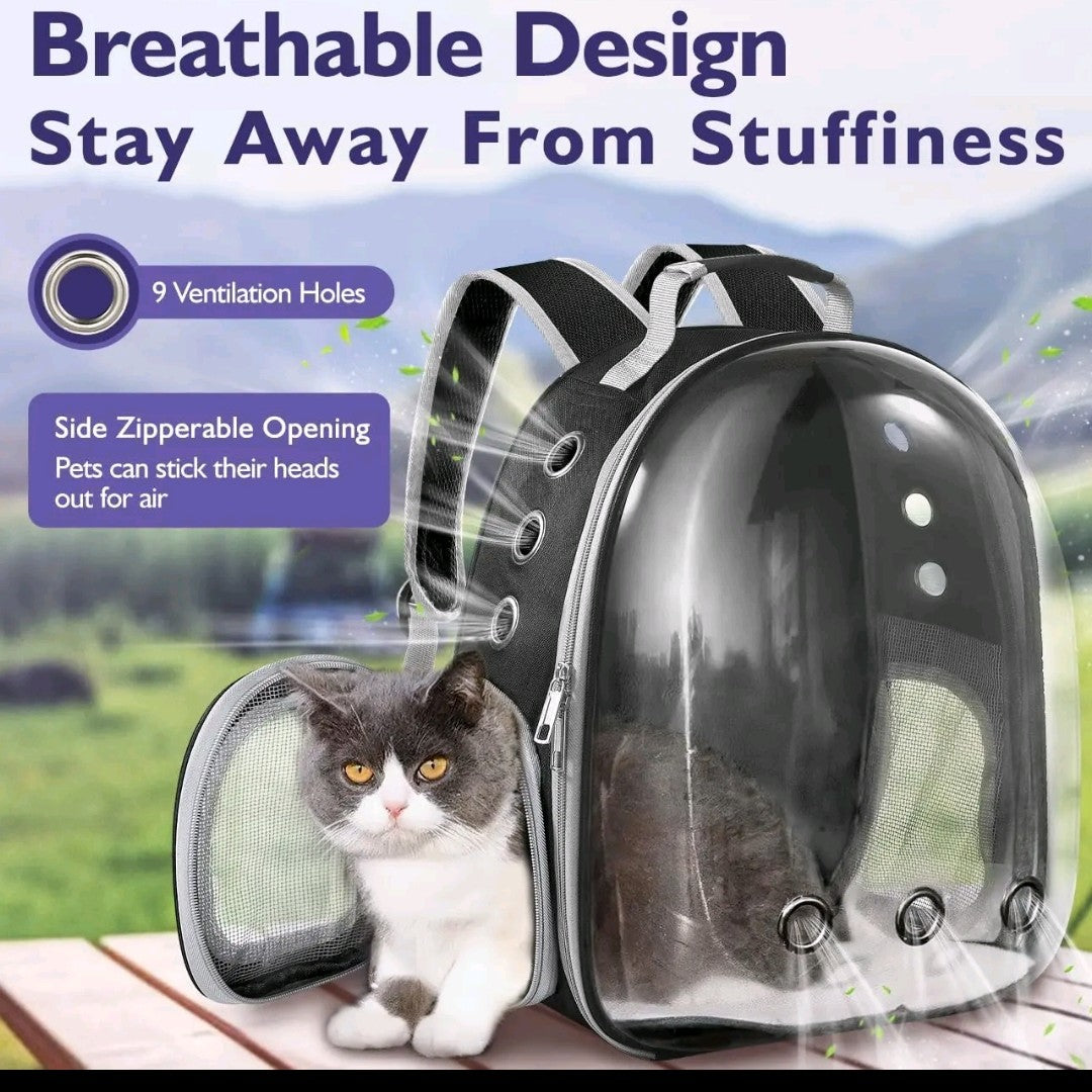 Cat Backpack Carrier – Airline Approved Pet Carrier for Cats & Small Dogs, Ventilated Travel Backpack for Hiking, Camping & Outdoor Adventures
