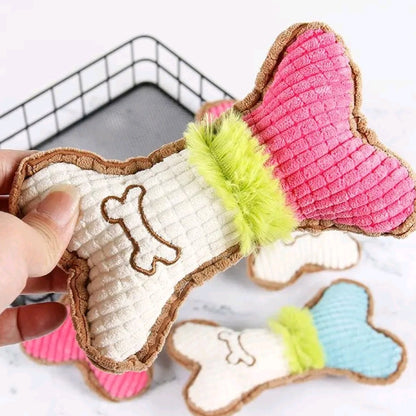 Cute Bone-Shaped Pet Chew Toy – 1/2 Pack Teething & Teeth Cleaning Toy for Dogs & Cats, Interactive Pet Toy for Small to Medium Pets