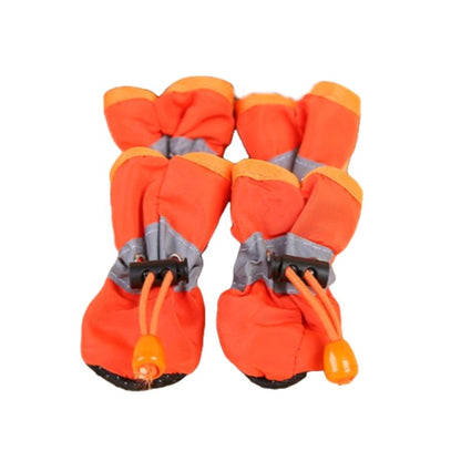 Waterproof Pet Dog Shoes – 4-Pack Anti-Slip Rain Boots for Small Dogs & Cats, Ideal for Wet Weather
