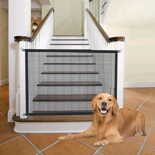 2-Pack Dog Gates for Stairs & Doorways – 29" Tall Mesh Pet Gates for Indoor Use, Retractable Safety Barrier for Small Dogs & Cats, Fits Openings up to 38" Wide