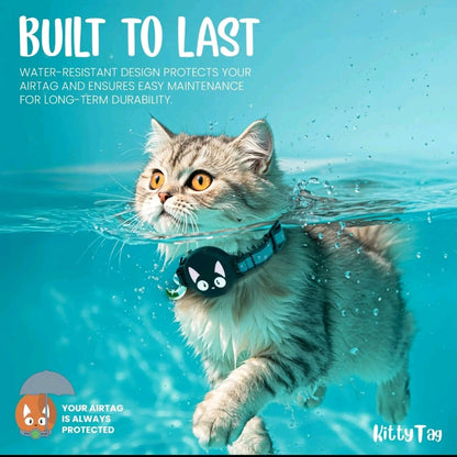 Waterproof GPS Cat Collar – Reflective Fish Design, Hidden Tracker & Lightweight Fit for Kittens