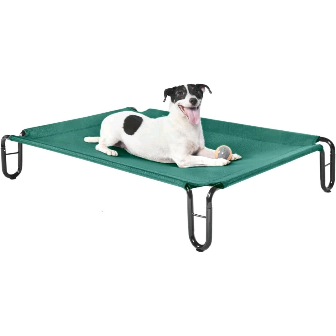 Elevated Outdoor Dog Bed for Large Dogs – XL Raised Cot with Cooling Teslin Mesh, Durable & Non-Slip, Easy Assembly