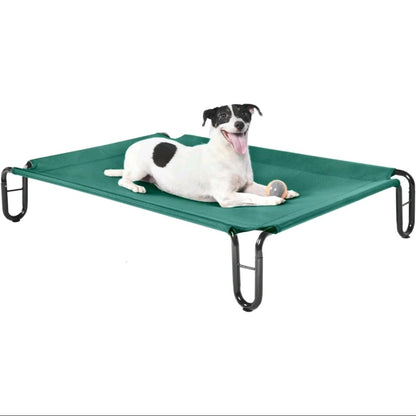 Elevated Outdoor Dog Bed for Large Dogs – XL Raised Cot with Cooling Teslin Mesh, Durable & Non-Slip, Easy Assembly