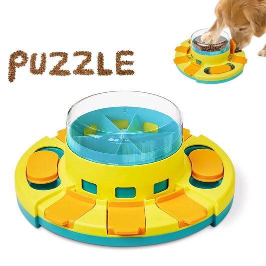 Potaroma 2-Level Dog Puzzle Toy – Slow Feeder & Treat Dispenser for IQ Training, Interactive Dog Toy for All Breeds, 4.2" Height