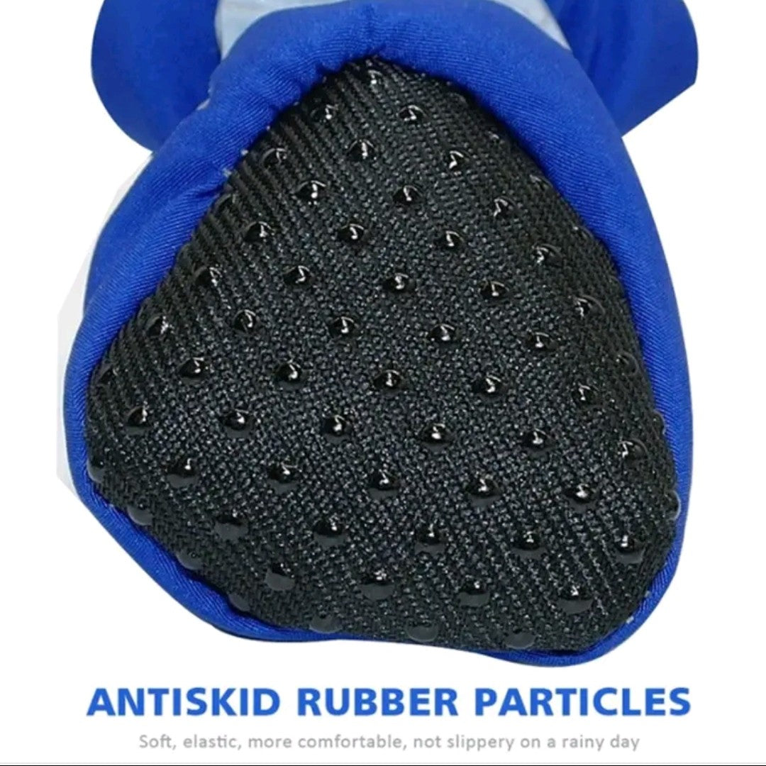 Waterproof Pet Dog Shoes – 4-Pack Anti-Slip Rain Boots for Small Dogs & Cats, Ideal for Wet Weather