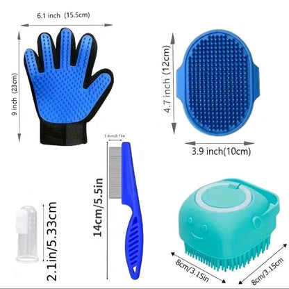 8-in-1 Dog Grooming Kit – Clippers, Brushes, Nail Trimmer & Deshedding Tools for Pets