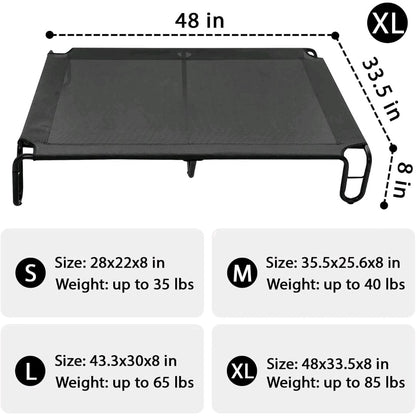Elevated Outdoor Dog Bed for Large Dogs – XL Raised Cot with Cooling Teslin Mesh, Durable & Non-Slip, Easy Assembly