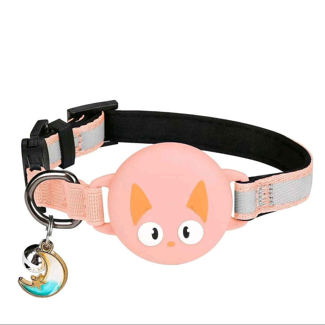 Waterproof GPS Cat Collar – Reflective Fish Design, Hidden Tracker & Lightweight Fit for Kittens