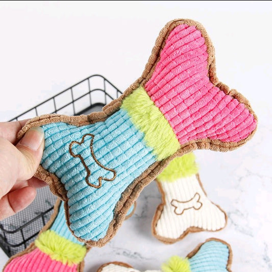 Cute Bone-Shaped Pet Chew Toy – 1/2 Pack Teething & Teeth Cleaning Toy for Dogs & Cats, Interactive Pet Toy for Small to Medium Pets
