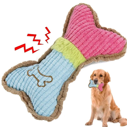 Cute Bone-Shaped Pet Chew Toy – 1/2 Pack Teething & Teeth Cleaning Toy for Dogs & Cats, Interactive Pet Toy for Small to Medium Pets