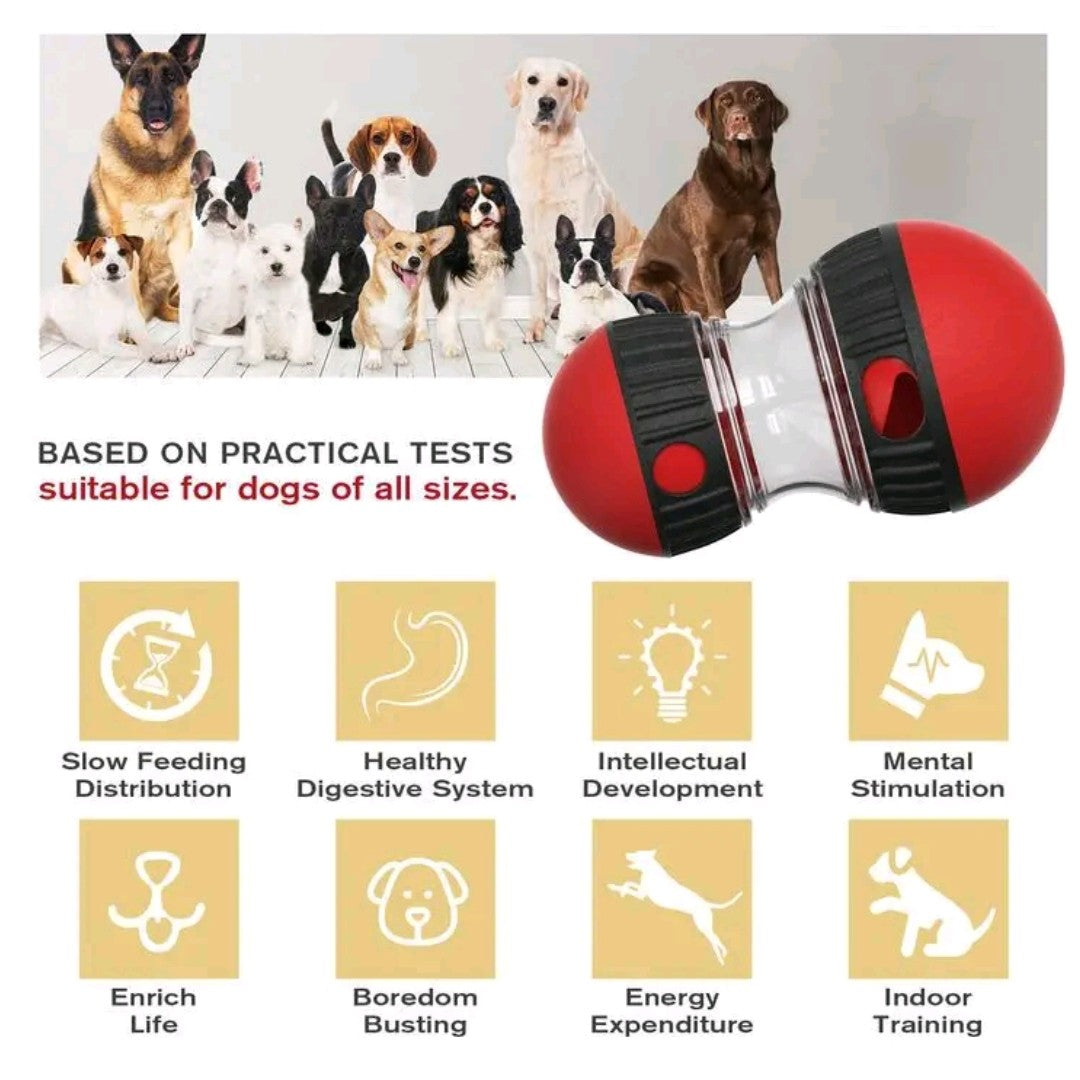 Interactive Dog Toy – Rotating Food Leaking Ball for Energy Release & Mental Stimulation
