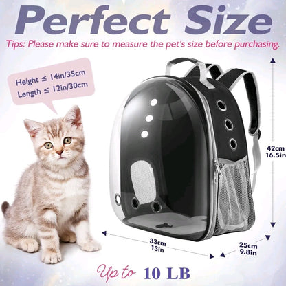 Cat Backpack Carrier – Airline Approved Pet Carrier for Cats & Small Dogs, Ventilated Travel Backpack for Hiking, Camping & Outdoor Adventures