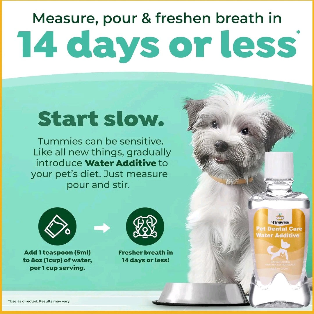 Dental Fresh Advanced Water Additive – 8.8oz Plaque & Tartar Remover for Dogs, Fresh Breath & Oral Health Support