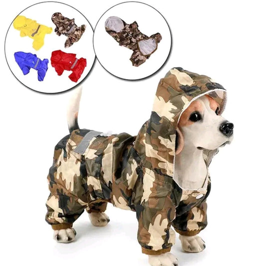 Reflective Pet Dog Raincoat – Waterproof Hooded Jacket for Small to Medium Dogs & Cats, Outdoor Pet Rainwear Apparel