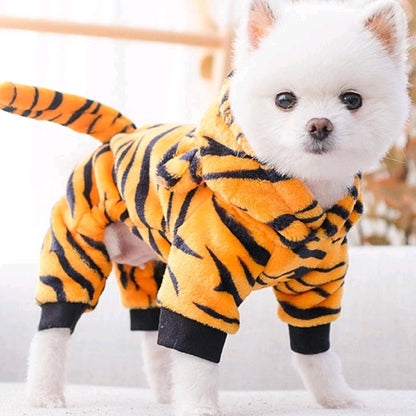Ropa para Perros Pequeños – Mameluco de Forro Polar Suave y Cálido con Capucha