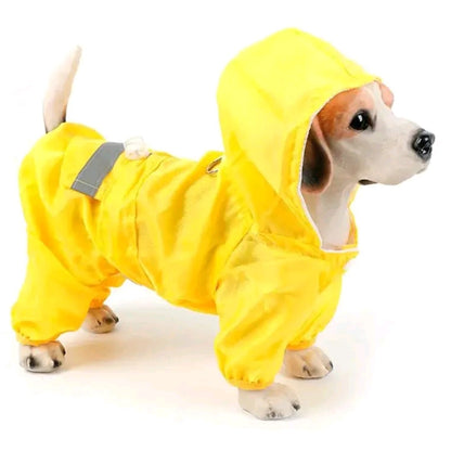 Reflective Pet Dog Raincoat – Waterproof Hooded Jacket for Small to Medium Dogs & Cats, Outdoor Pet Rainwear Apparel