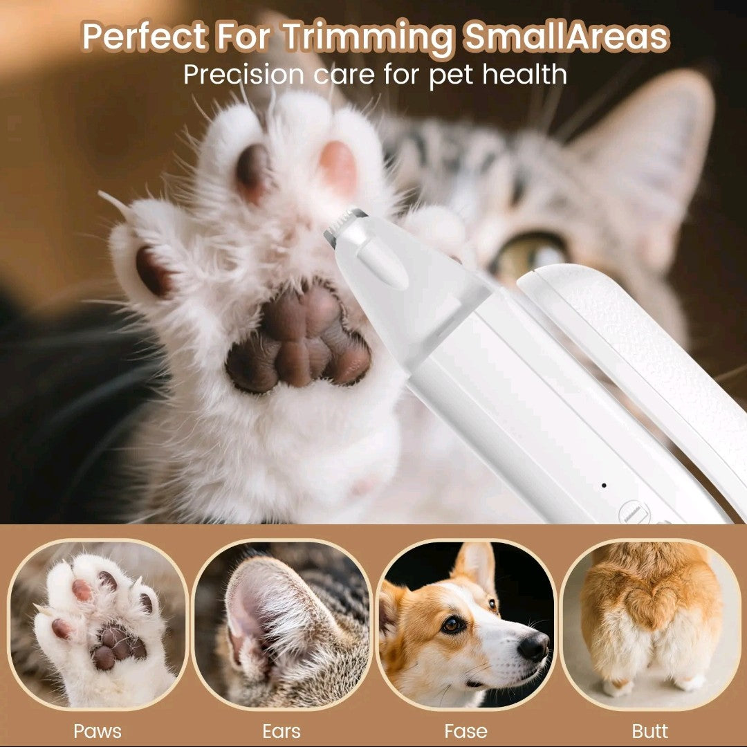Vankoo 2-in-1 Dog Nail Clipper & Paw Trimmer – LED Light, Rechargeable & Waterproof Grooming Tool for Cats & Dogs