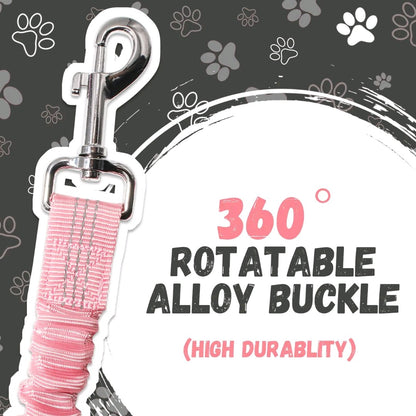 Adjustable Pet Car Seat Belt – Reflective Dog & Cat Leash with Elastic Bungee Buffer for Safe Travel