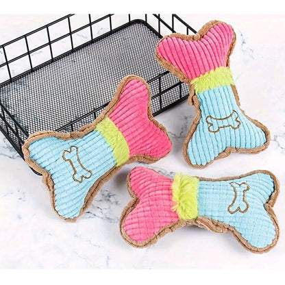 Cute Bone-Shaped Pet Chew Toy – 1/2 Pack Teething & Teeth Cleaning Toy for Dogs & Cats, Interactive Pet Toy for Small to Medium Pets
