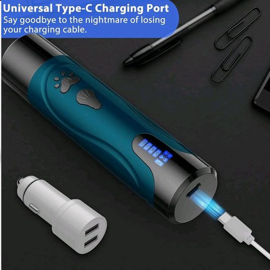 Dog Nail Trimmers & Clippers Kit – Whisper-Quiet Electric Grinder with LED Light, Rechargeable, 3-Speed Pet Nail File for Small, Medium & Large Dogs and Cats