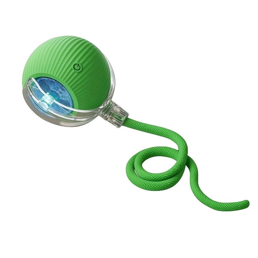 Interactive Rolling Ball Toy for Cats & Dogs – Teaser Toy with 2 Attachments, Washable & Fun Pet Accessory