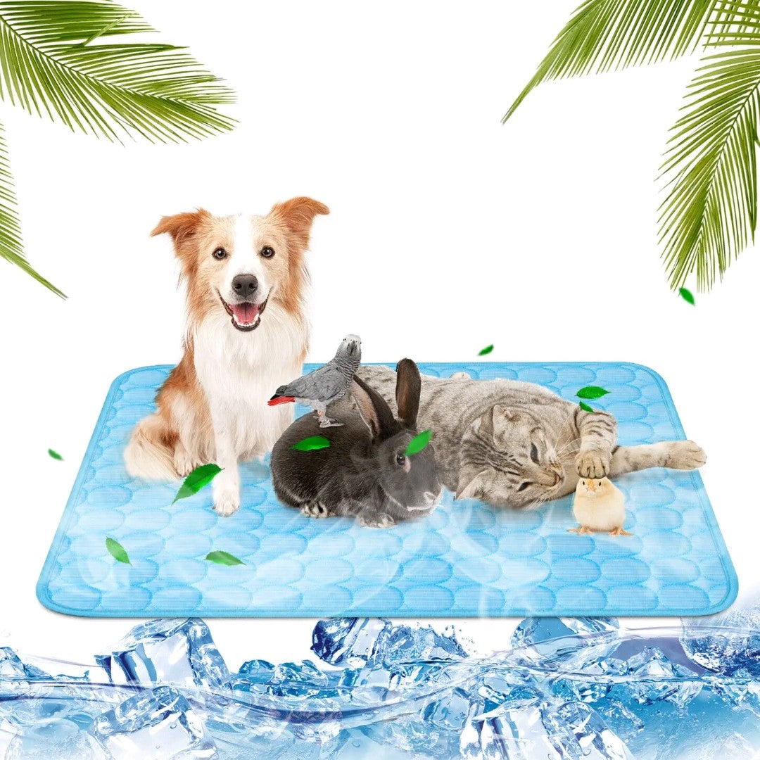 Pet Cooling Mat – Summer Cool Pad Blanket for Dogs & Cats, Breathable & Soft Pet Bed