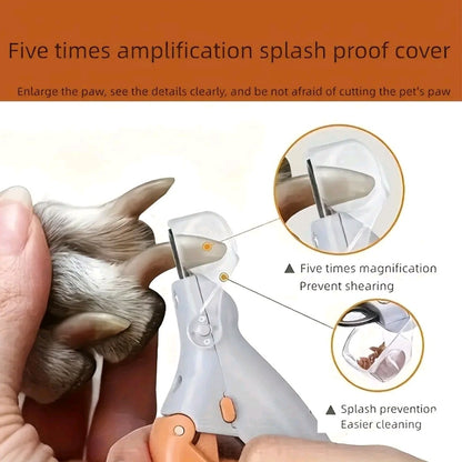 Professional Pet Nail Clipper with LED Light – Cat & Dog Nail Trimming Scissors, Safe Toe Claw Cutter Grooming Tool