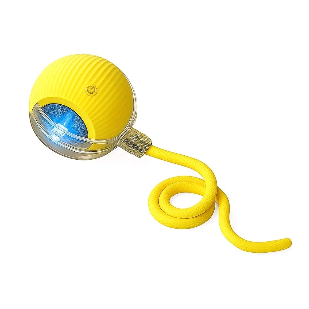 Interactive Rolling Ball Toy for Cats & Dogs – Teaser Toy with 2 Attachments, Washable & Fun Pet Accessory