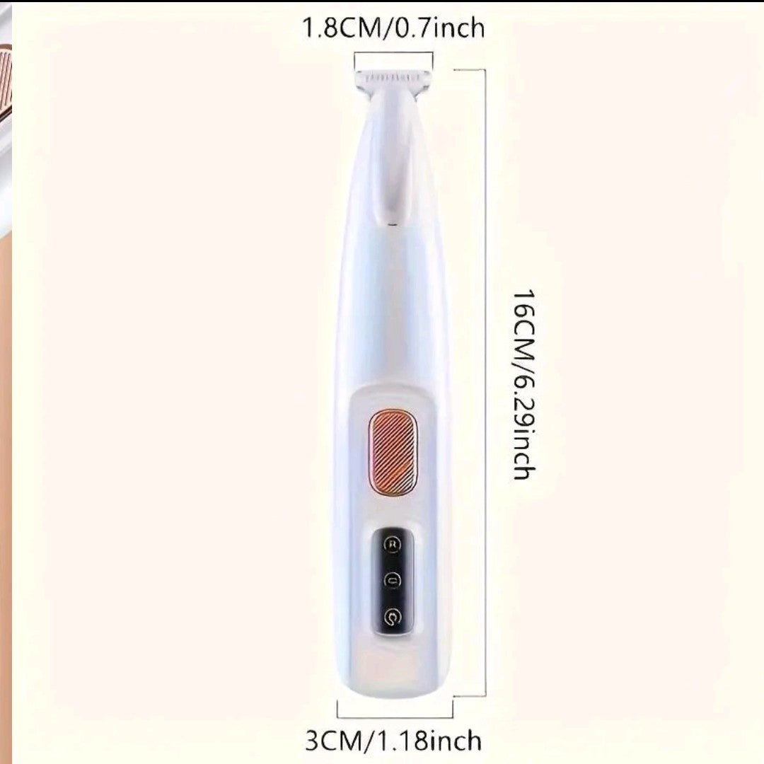 Rechargeable Pet Hair Trimmer Kit – Quiet Cordless Clippers with LED Light, Waterproof Paw Groomer for Dogs & Cats