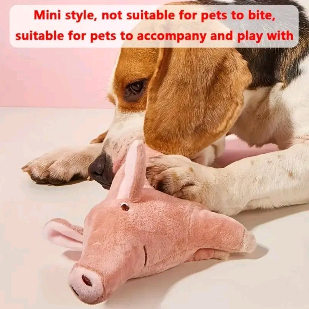 Cute Pig Plush Pet Toy – Bite-Resistant Interactive Chew Toy for Dogs & Cats, Soft Squeaky Animal Toy for Small to Medium Pets