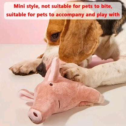 Cute Pig Plush Pet Toy – Bite-Resistant Interactive Chew Toy for Dogs & Cats, Soft Squeaky Animal Toy for Small to Medium Pets