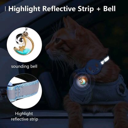 Waterproof GPS Cat Collar – Reflective Fish Design, Hidden Tracker & Lightweight Fit for Kittens